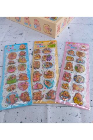 Capybara Sulu Simli Sticker Etiket 1 Adet