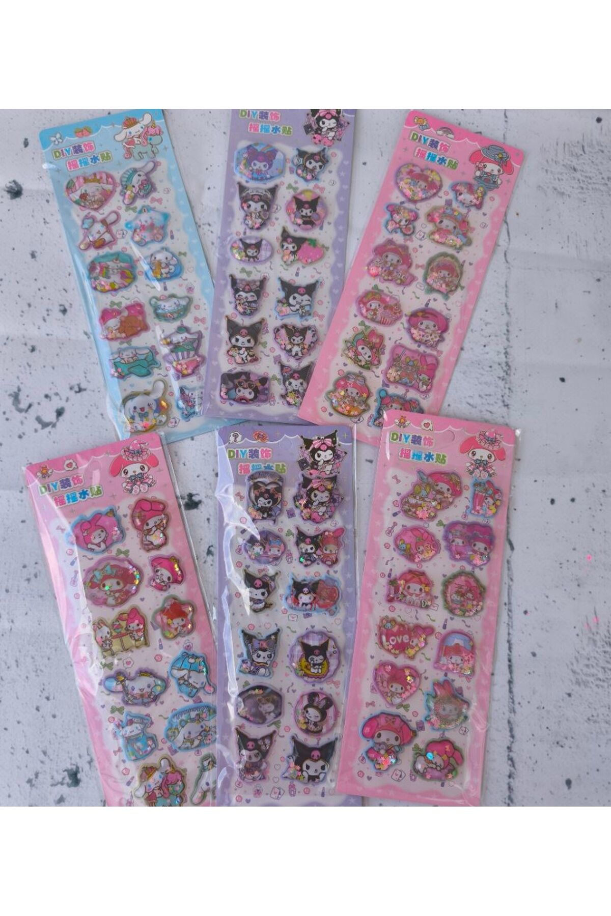 Kuromi Sulu Simli Sticker Etiket 1 ADET