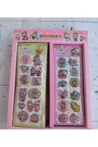 Labubu Sulu Simli Sticker Etiket 1 ADET