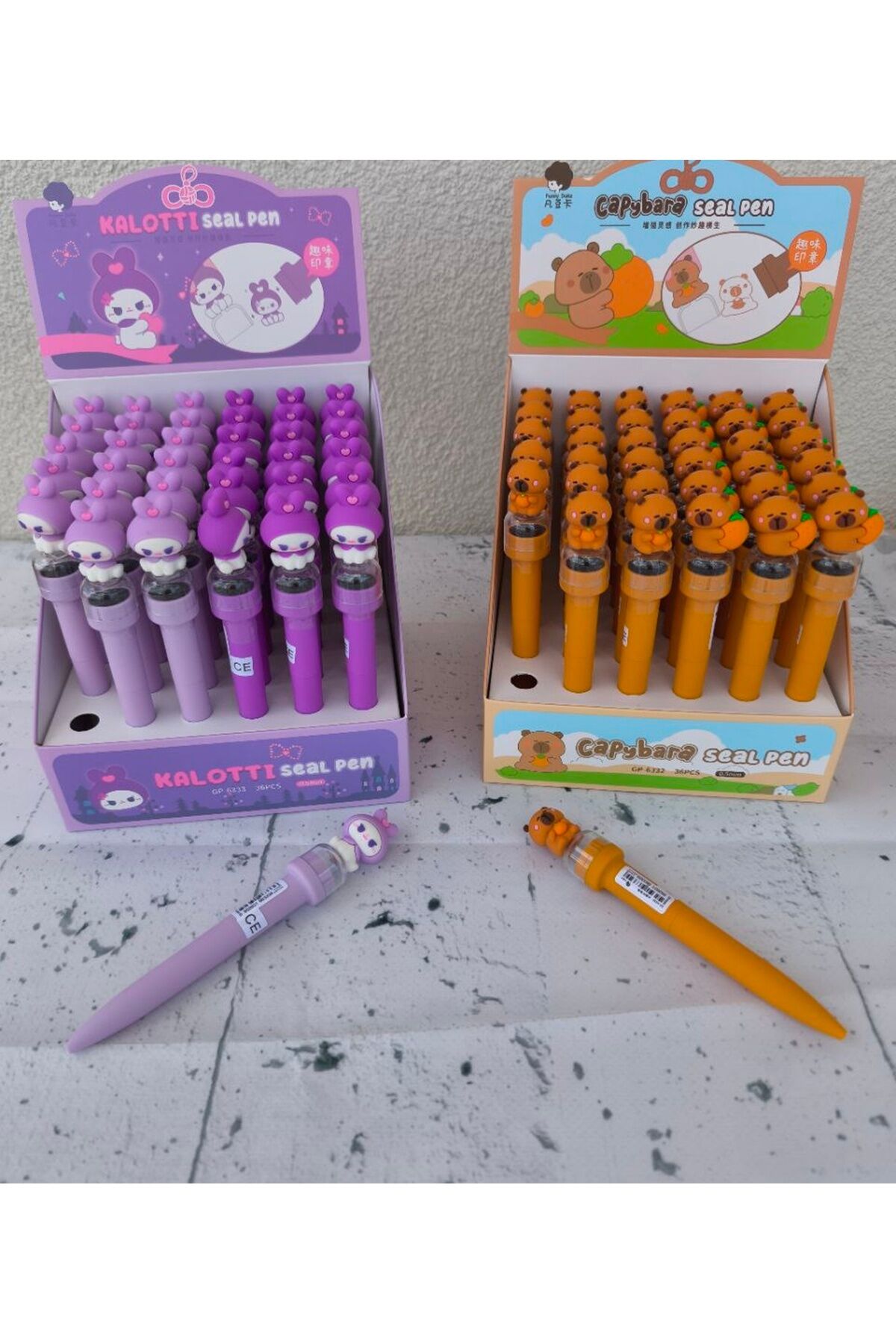 Istampalı Kuromi Ve Capybara Jel Kalem Mühürlü Kalem 1 Adet