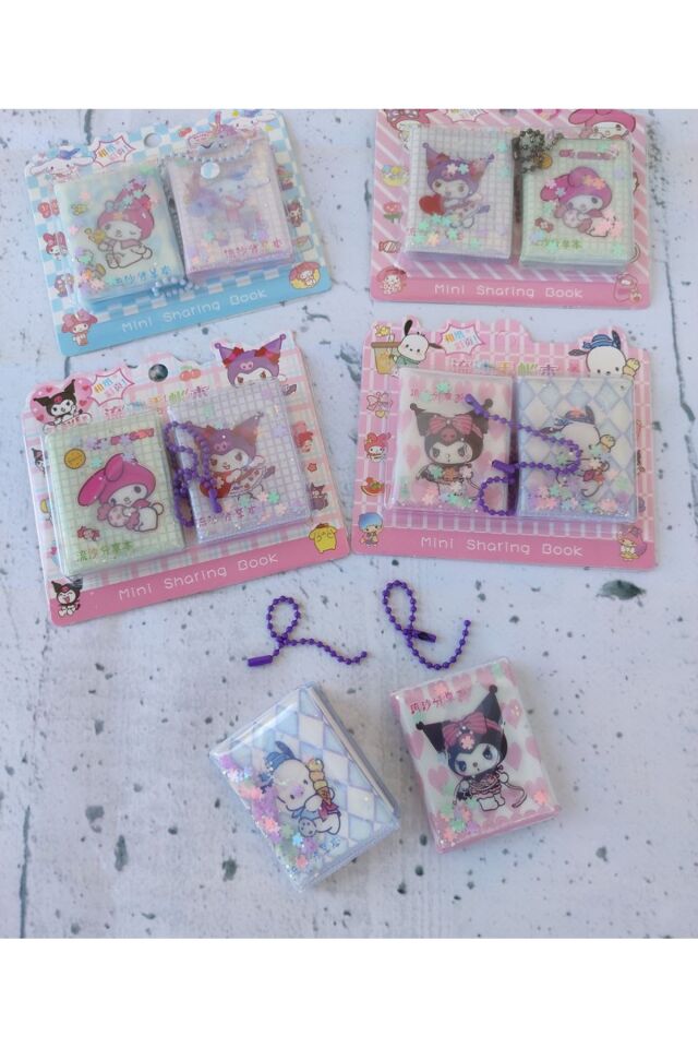 2 li Sanrio Sulu Sticker Defter Anahtarlıklı Defter