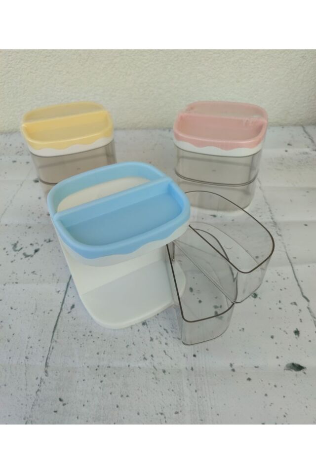 1 Adet Masaüstü Kalemlik Organizer 5 Bölmeli 11x11 cm STİCKER HEDİYELİ