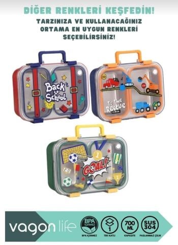 BACK TO SCHOLL ÇELİK BESLENME KABI