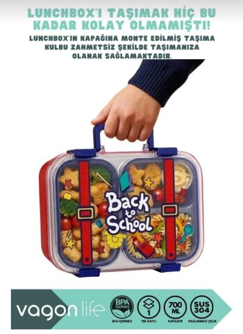 BACK TO SCHOLL ÇELİK BESLENME KABI