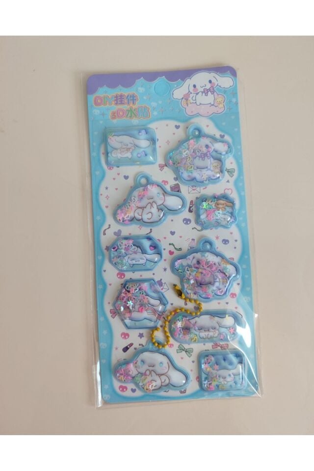 1 Adet Sanrio Simli Sulu Sticker Etiket Anahtarlık