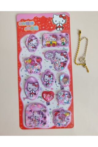 1 Adet Sanrio Simli Sulu Sticker Etiket Anahtarlık