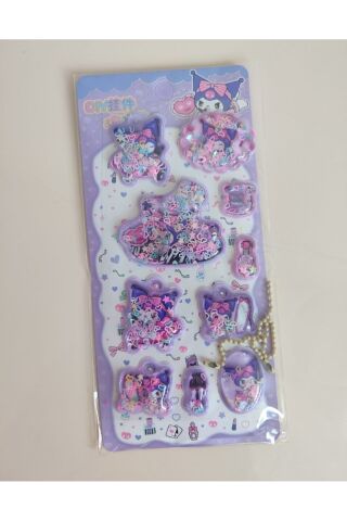 1 Adet Sanrio Simli Sulu Sticker Etiket Anahtarlık