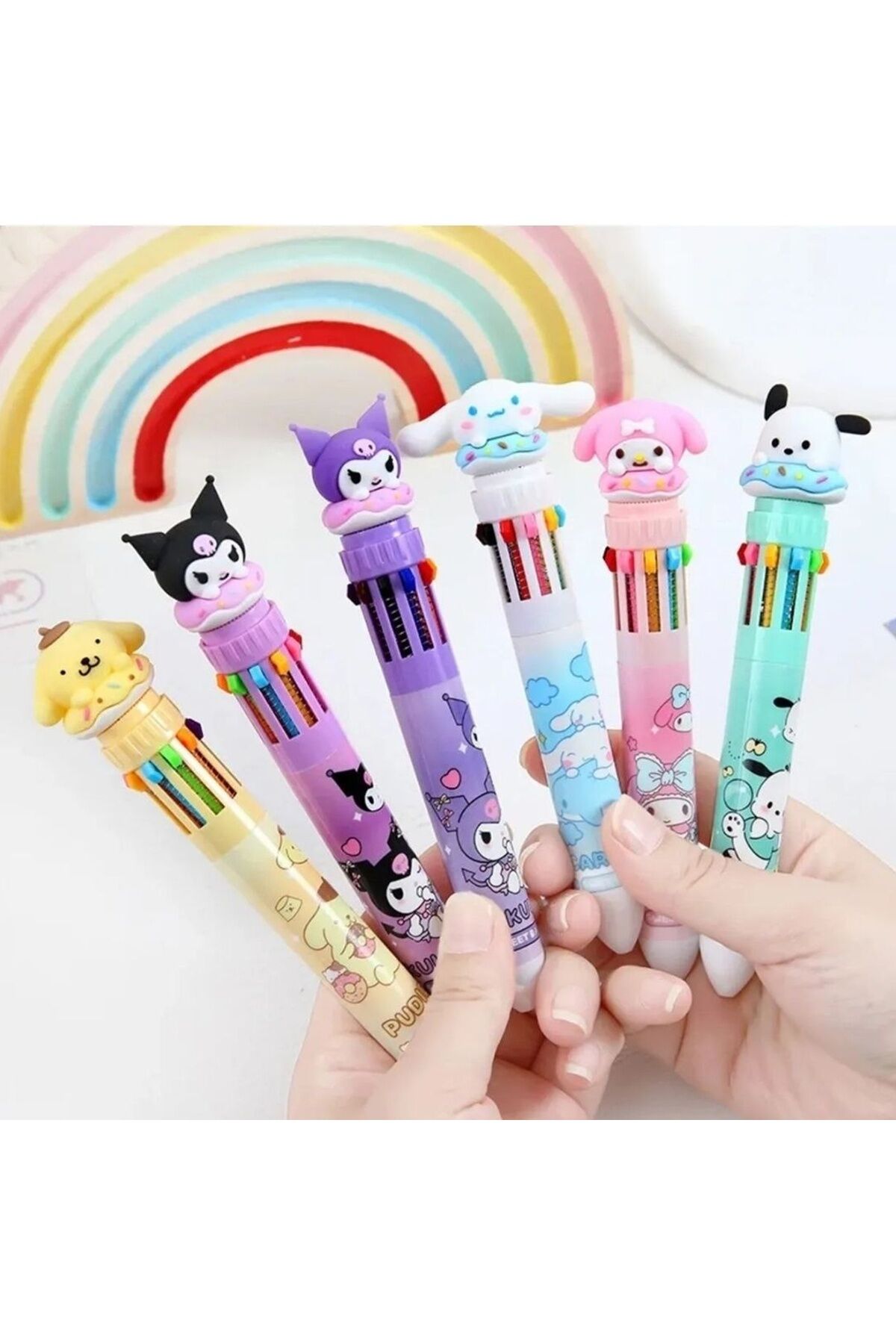 Sanrio 10 Lu Tükenmez Kalem 10 Ayrı Renk, 1 ADET