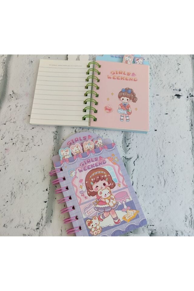A6 Ayraçlı Spiralli Konsept Defter Not Defteri Çizgili Defter 80 Yaprak 1 ADET