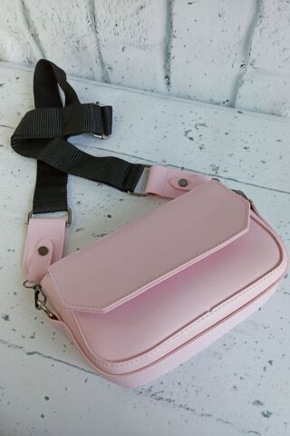 Çapraz Çanta Omuz Çantası Renkli Çantalar Clutch Çanta Pembe - Tek Ebat