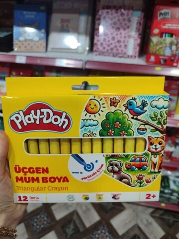PLAY-DOH 12 RENK ÜÇGEN MUM BOYA CRAYON