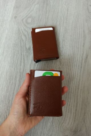 Alüminyum Mekanizmalı Cüzdan Kartlık Taba - Tek Ebat