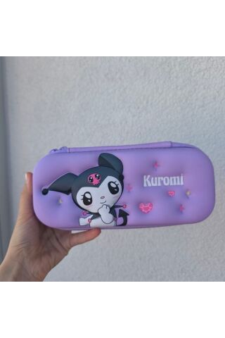 Kuromi Kalem Kutusu Eva Kalemlik 1 ADET Mor-Beyaz