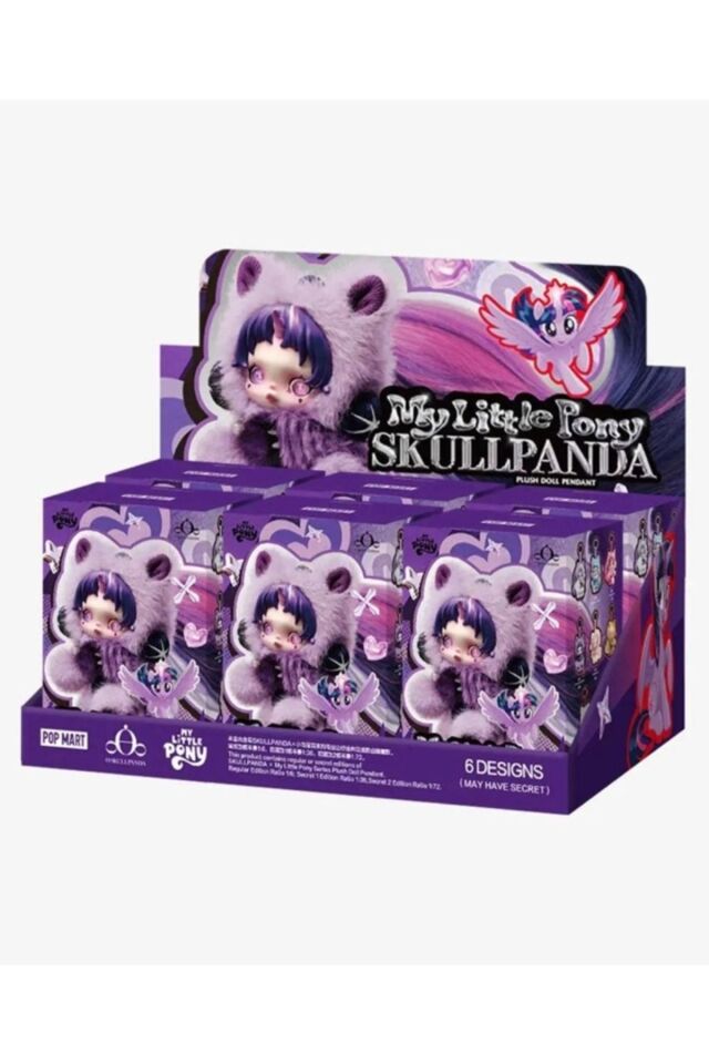 Popmart Skullpanda My Little Ponny Peluş Anahtarlık Charm 1 ADET Sürpriz