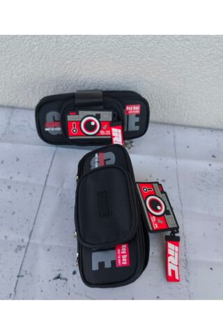 Erkek Model Fotoğraf Makinesi Görünümlü Kalemlik 1 ADET 21x5,5x6,5 Siyah