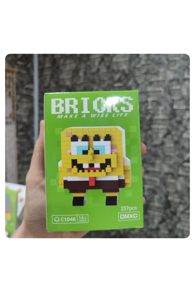 1 ADET Bricks Yılbaşı Temalı,Capybara,Pikachu,Süngerbop Yapı Oyuncak