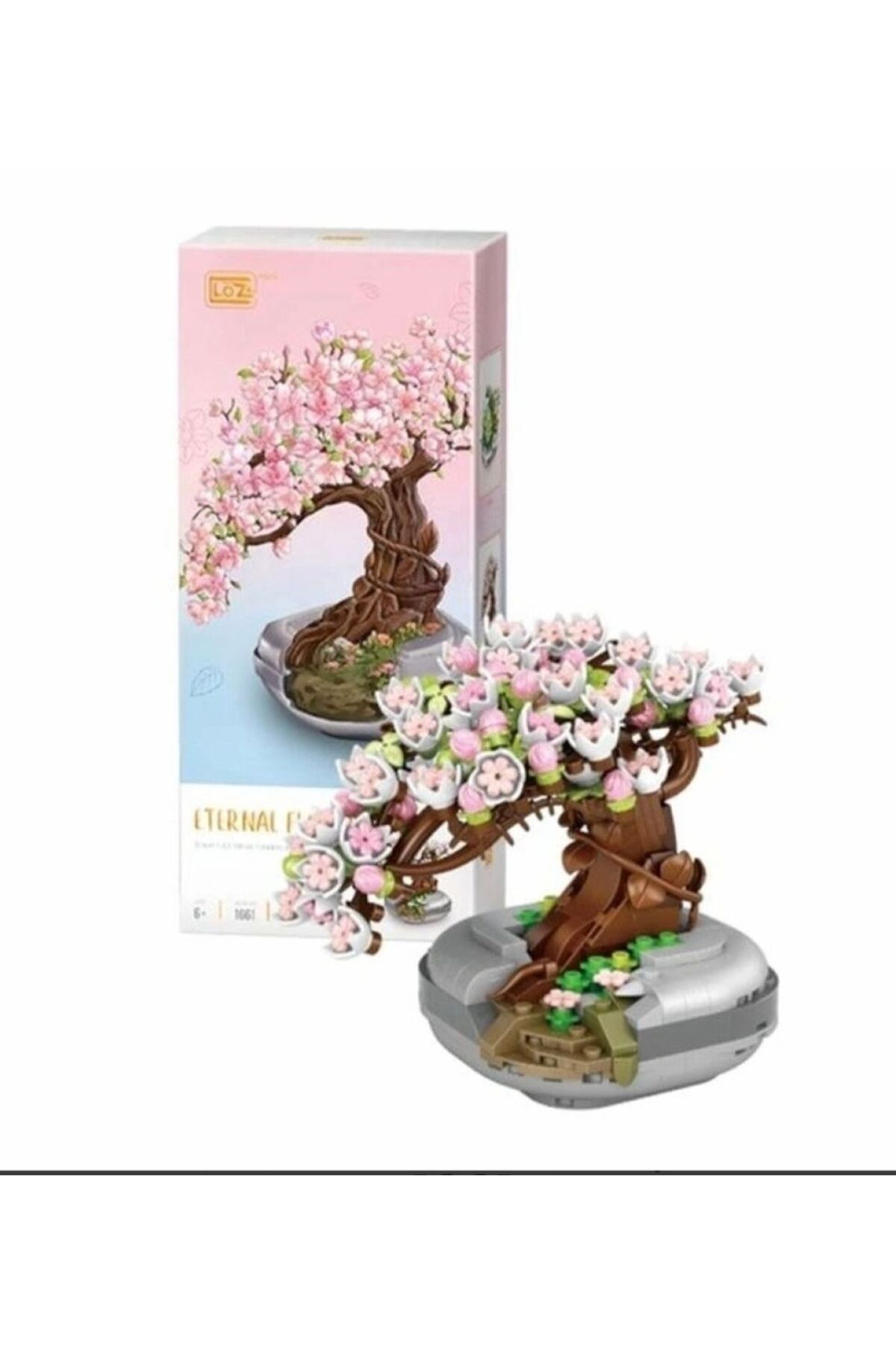 Loz Ebedi Çiçek Pembe Sakura Kiraz Ağacı Blok 426 Parça LZ-1661