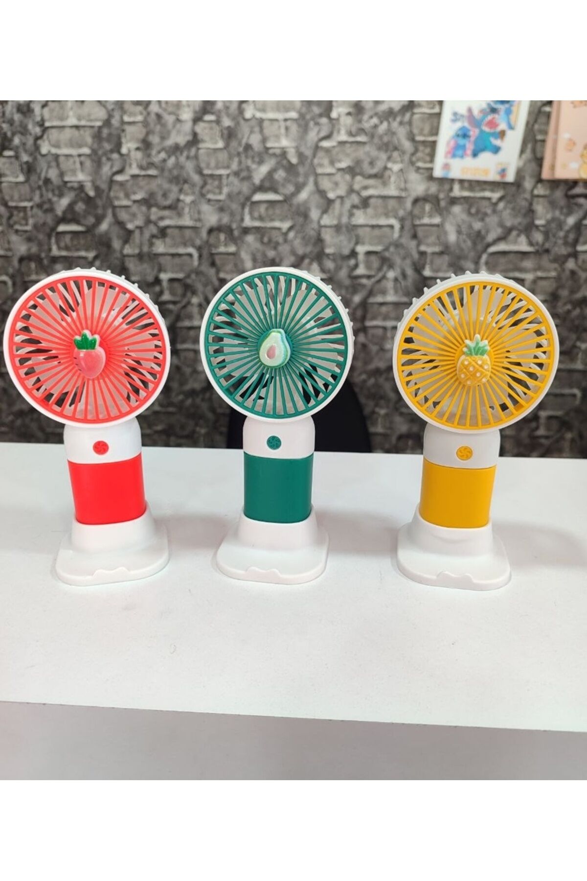 1 ADET Şarjlı 3 Kademeli El Fanı Vantilatör