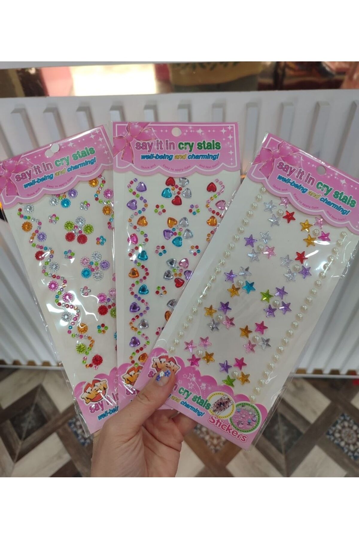 Kristal Elmas Sticker Saça ve Yüze Yapıştırılabilir 1 ADET