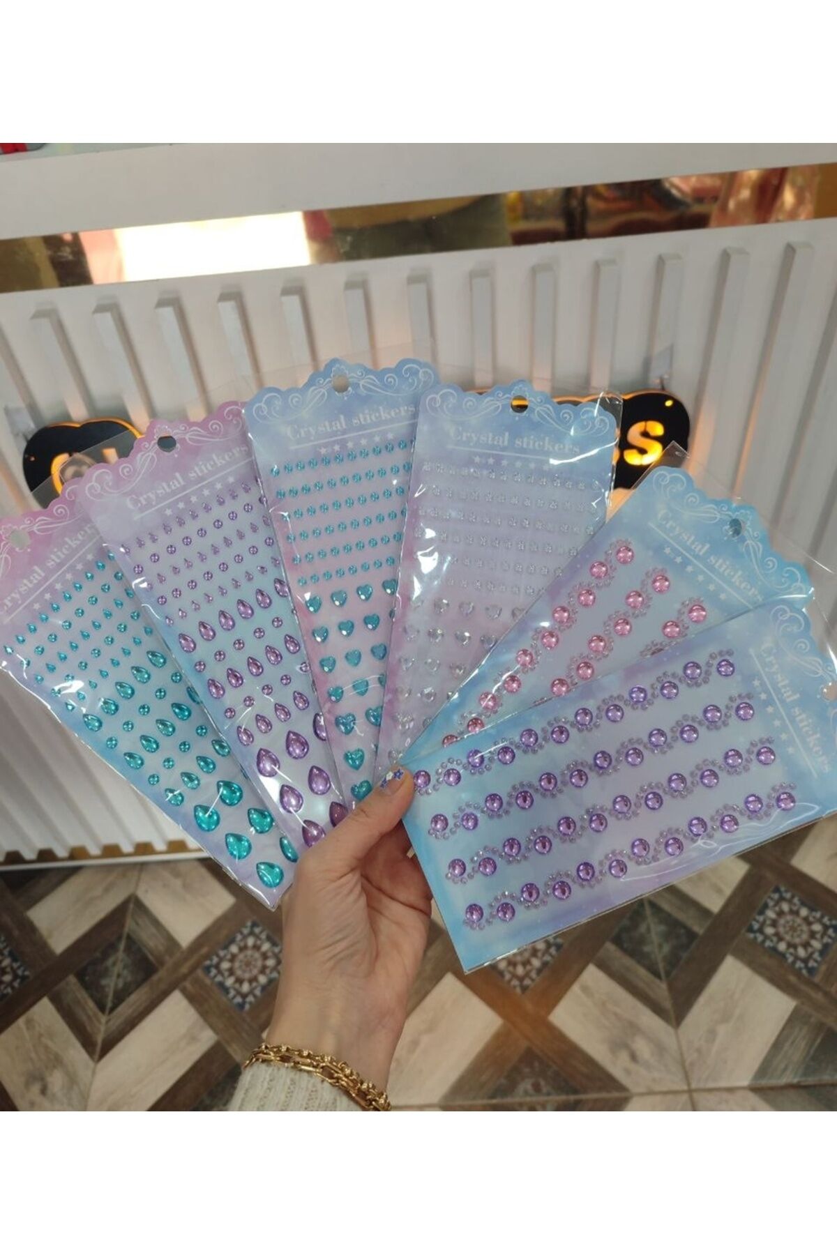 Crystal Stickers Saç ve Yüz Sticker ı Yapışkanlı 1 ADET