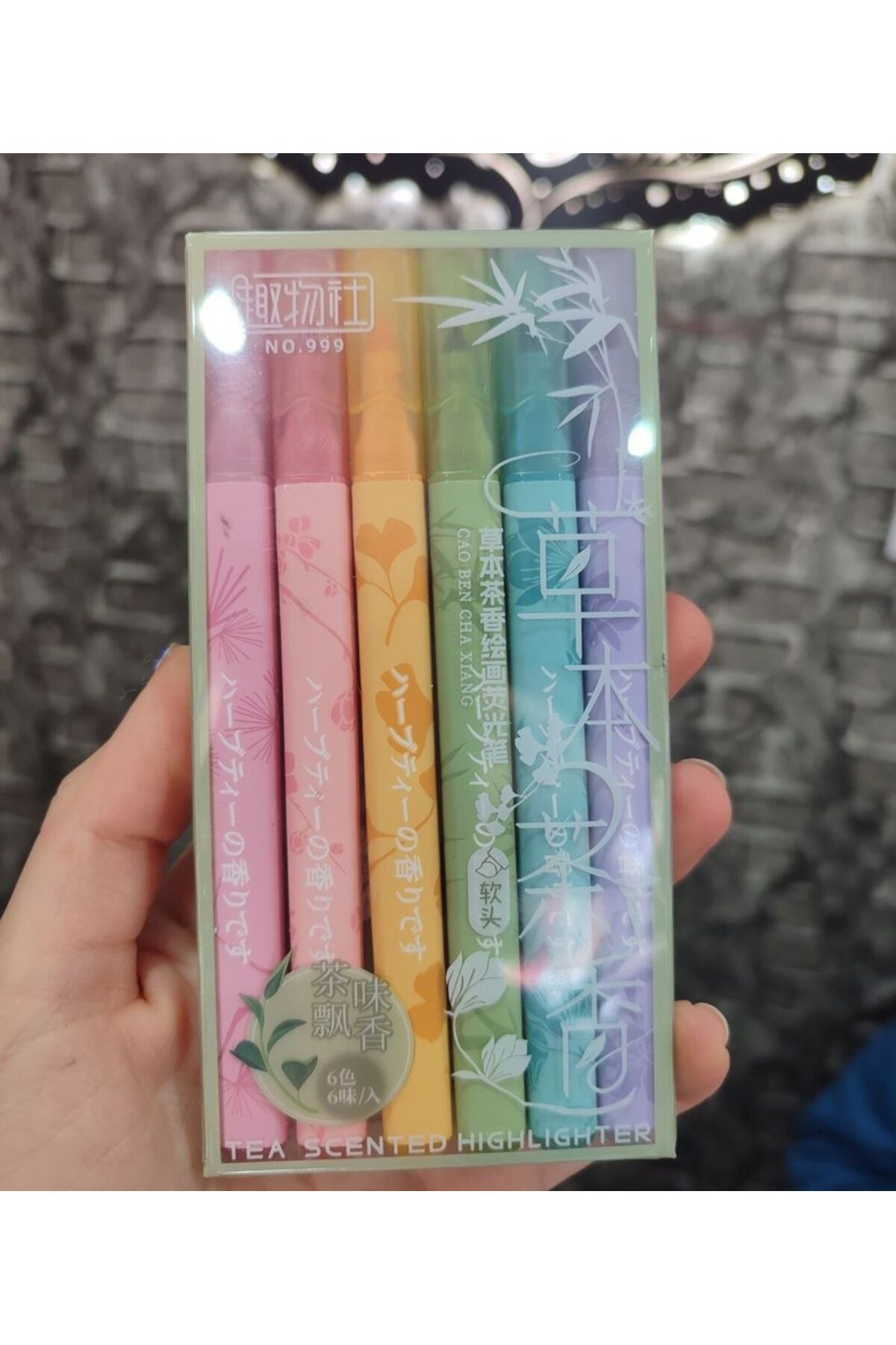 6 lı Çay Kokulu Fosforlu Kalem 1 SET