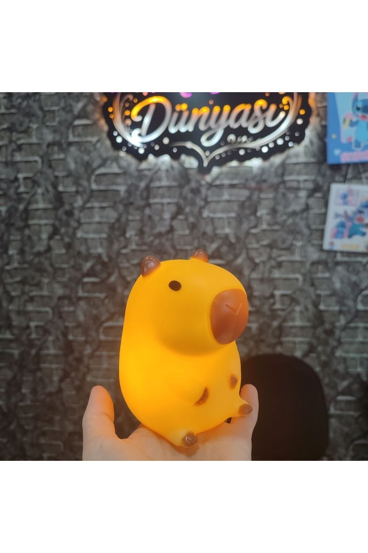 Capybara Masa Lambası Pilli