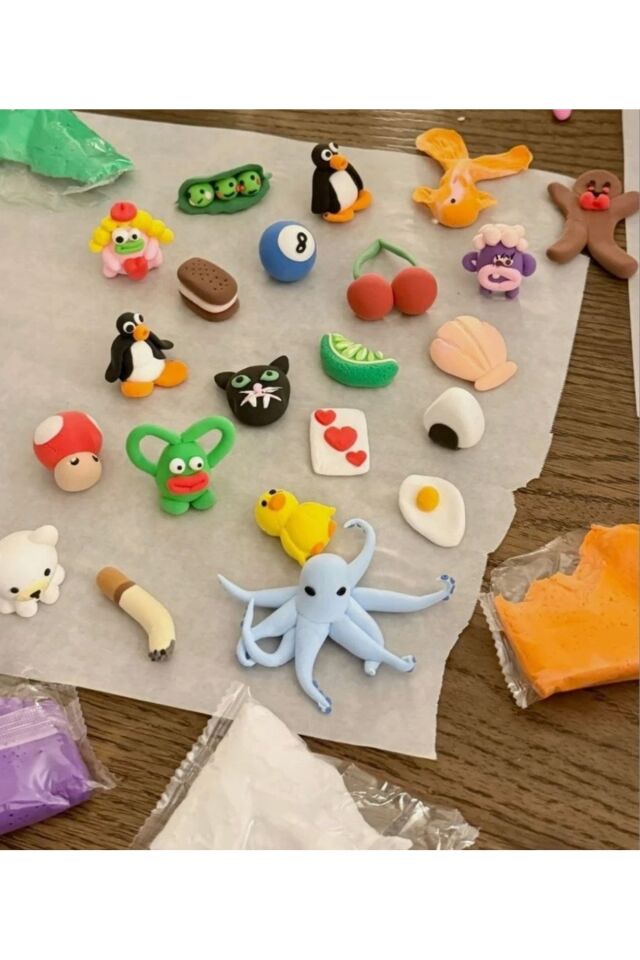 Air Clay Zıplayan Kil Hava ile Kuruyan Kil Oyun Hamuru 1 PAKET (12 ADET)
