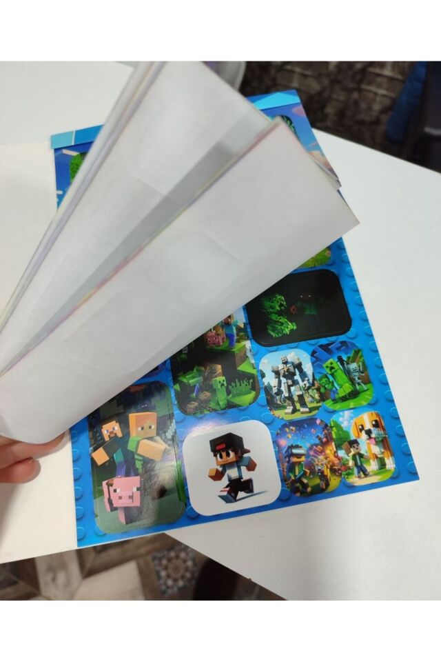 1 ADET Minecraft Sticker Albümü 16 Sayfa 208 Adet Sticker