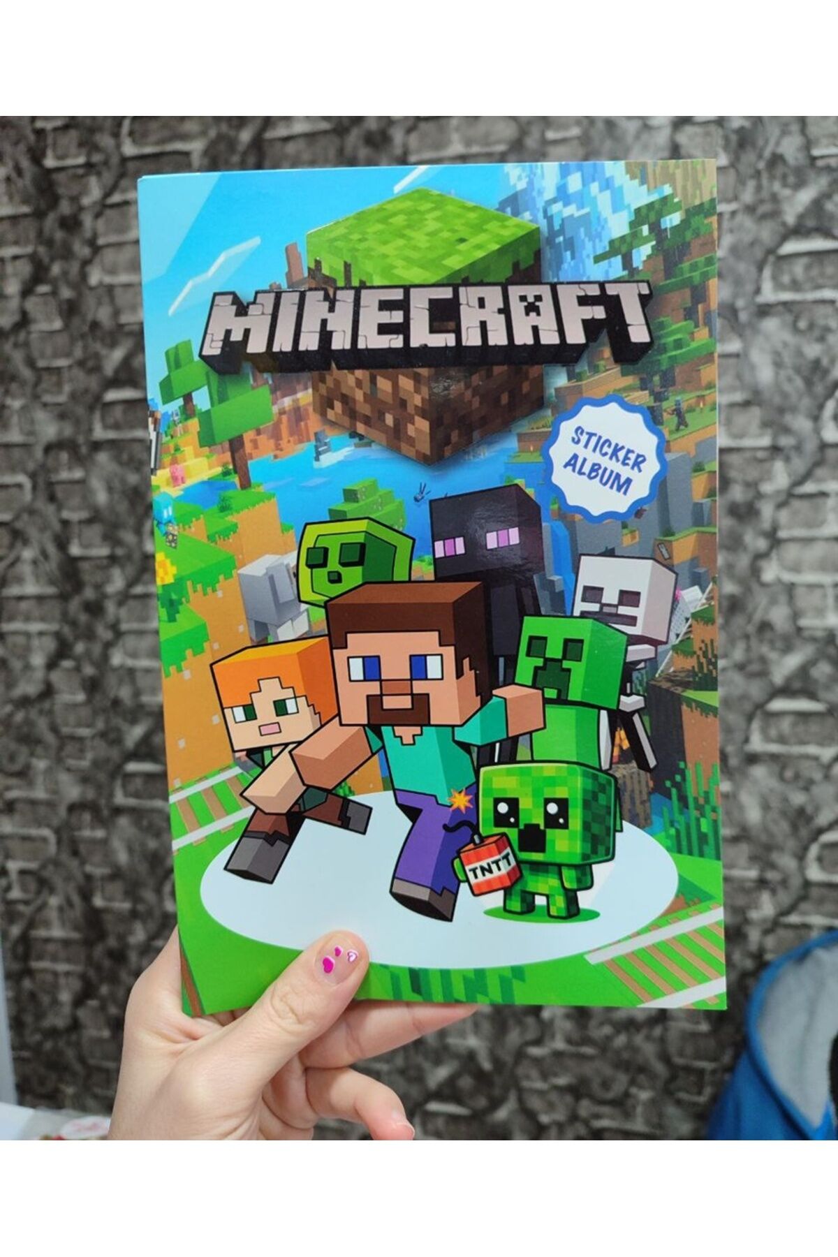 1 ADET Minecraft Sticker Albümü 16 Sayfa 208 Adet Sticker