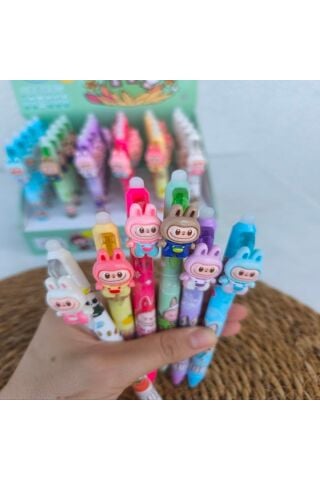 1 Adet Silinebilir Jel Kalem Labubu Jel Kalem Mavi Mürekkep
