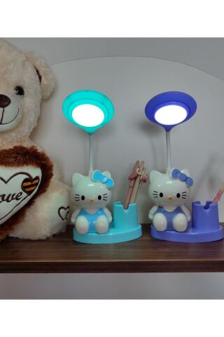 HelloKitty Model Masa Lambası Gece Lambası Kalemlik Kalemtraş Sanrio Sticker Hediyeli 1 ADET Karışık2 - 20 x 8
