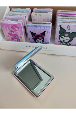 Kuromi Sulu Çanta Aynası Simli Ayna Makyaj Aynası Cep Ayna Katlanır Ayna 1 Adet Karışık8 - 8 x 7