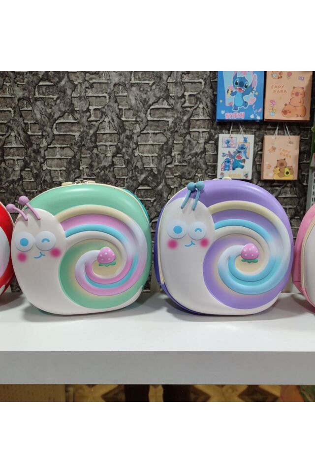 Gökkuşağı Salyangoz Model Çocuk Çanta 27x27x10 cm 1 ADET