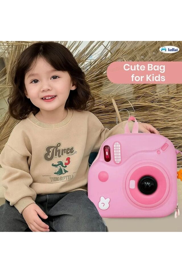 Işıklı Fotoğraf Makine Görünümlü Çocuk Çanta 27x27 cm 1 ADET
