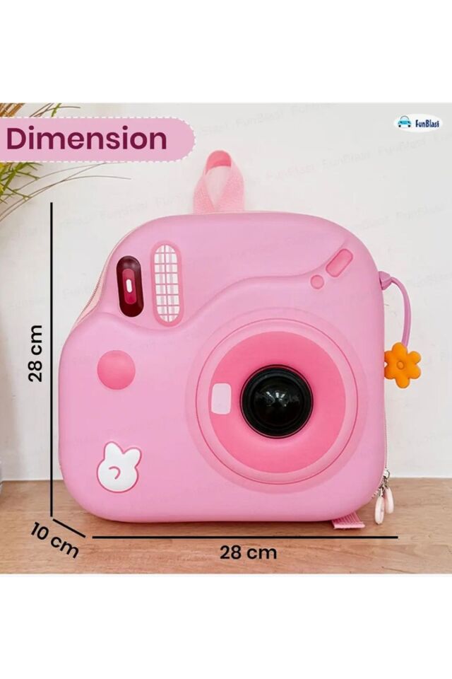 Işıklı Fotoğraf Makine Görünümlü Çocuk Çanta 27x27 cm 1 ADET