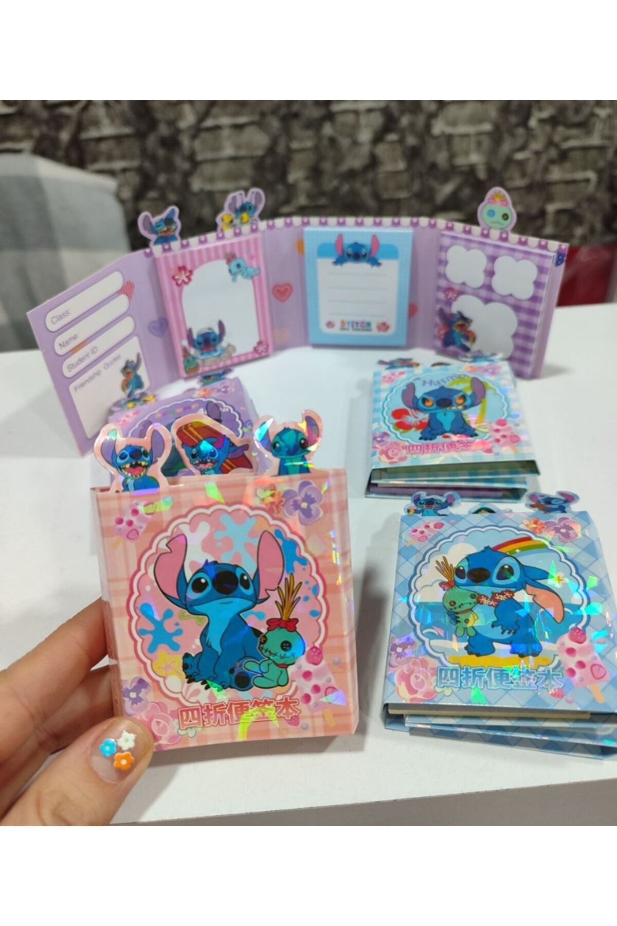 Stitch Defter Şeklinde Yapışkanlı Not Kağıdı Post-İt 1 ADET