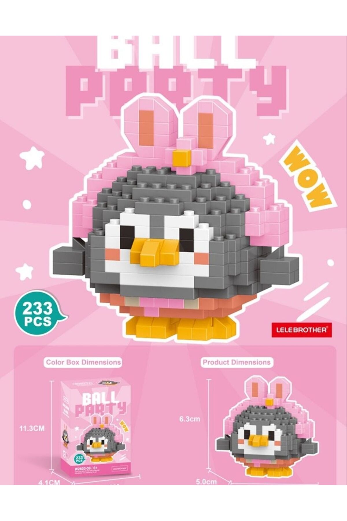 Taçlı Penguen Model Bricks Yapı Oyuncak Lego 1 ADET