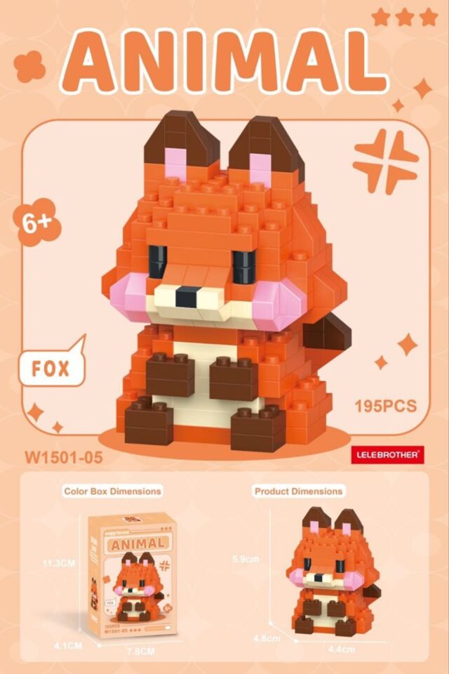 Tilki Model Bricks Yapı Oyuncak Lego 1 ADET