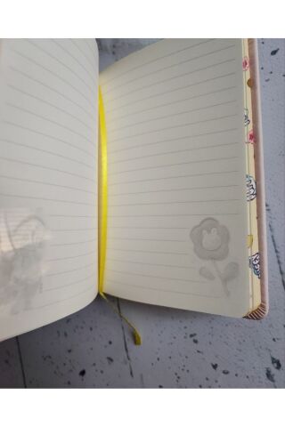 Mikro Puffy Pofuduk Not Defteri 3D Kabartmalı Squishy Defter Sarı