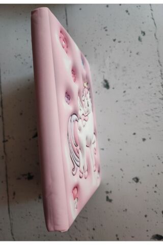 Mikro Puffy Pofuduk Not Defteri 3D Kabartmalı Squishy Defter Pembe-Beyaz