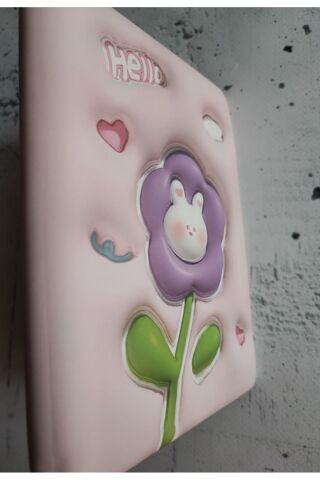 Mikro Puffy Pofuduk Not Defteri 3D Kabartmalı Squishy Defter Pembe