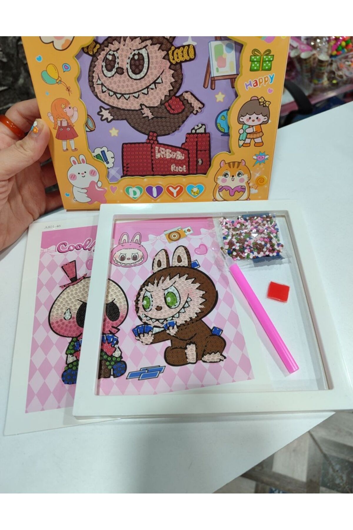 Labubu Elmas Dizme Boyama Seti 18x18 cm 1 ADET