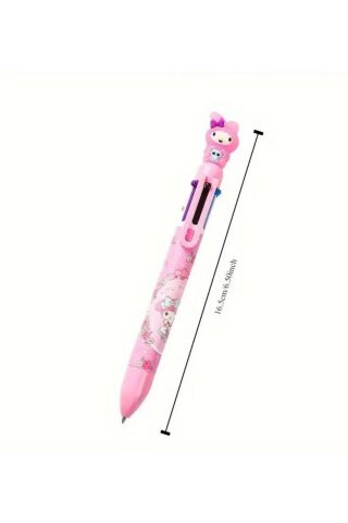 Sanrio 10 Lu Tükenmez Kalem 10 Ayrı Renk, 1 Adet Pembe