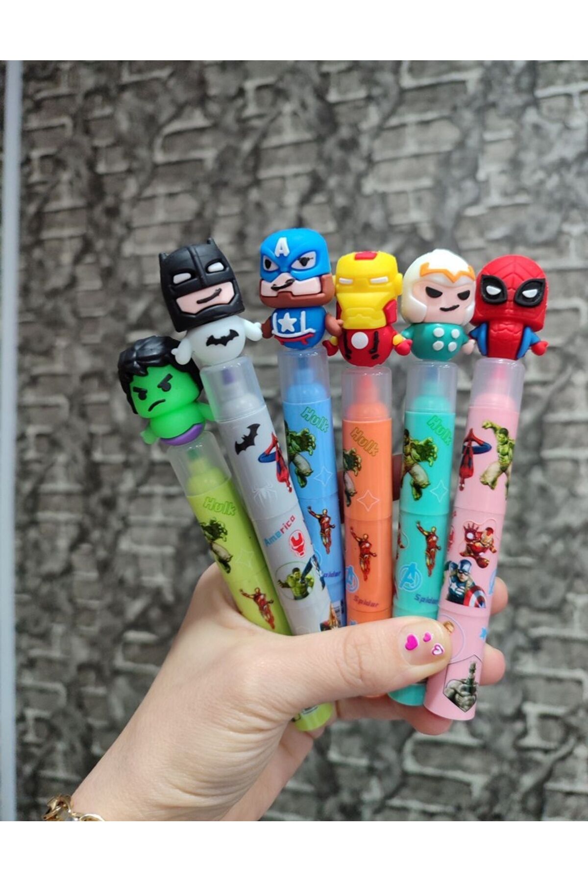 1 ADET Marvel Fosforlu Kalem, 1 Kalem 3 Ayrı Renk