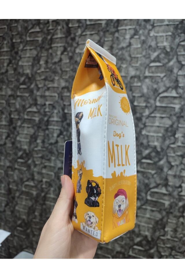 Köpekli Süt Kutusu Model Kalem Kutusu Kalemlik 21,5x5,5 cm