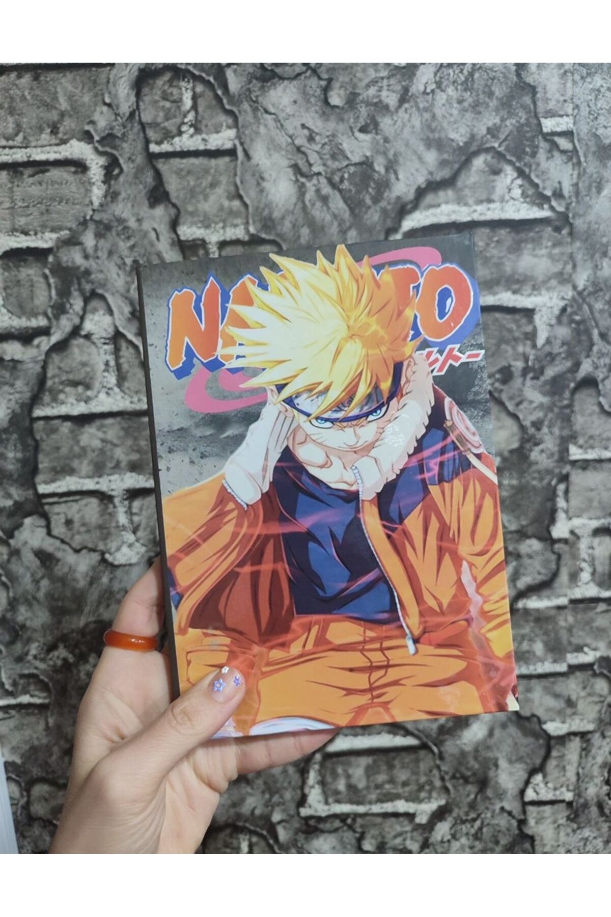 Naruto Sert Kapak Çizgili 80 Yaprak Defter A5 Boyutu