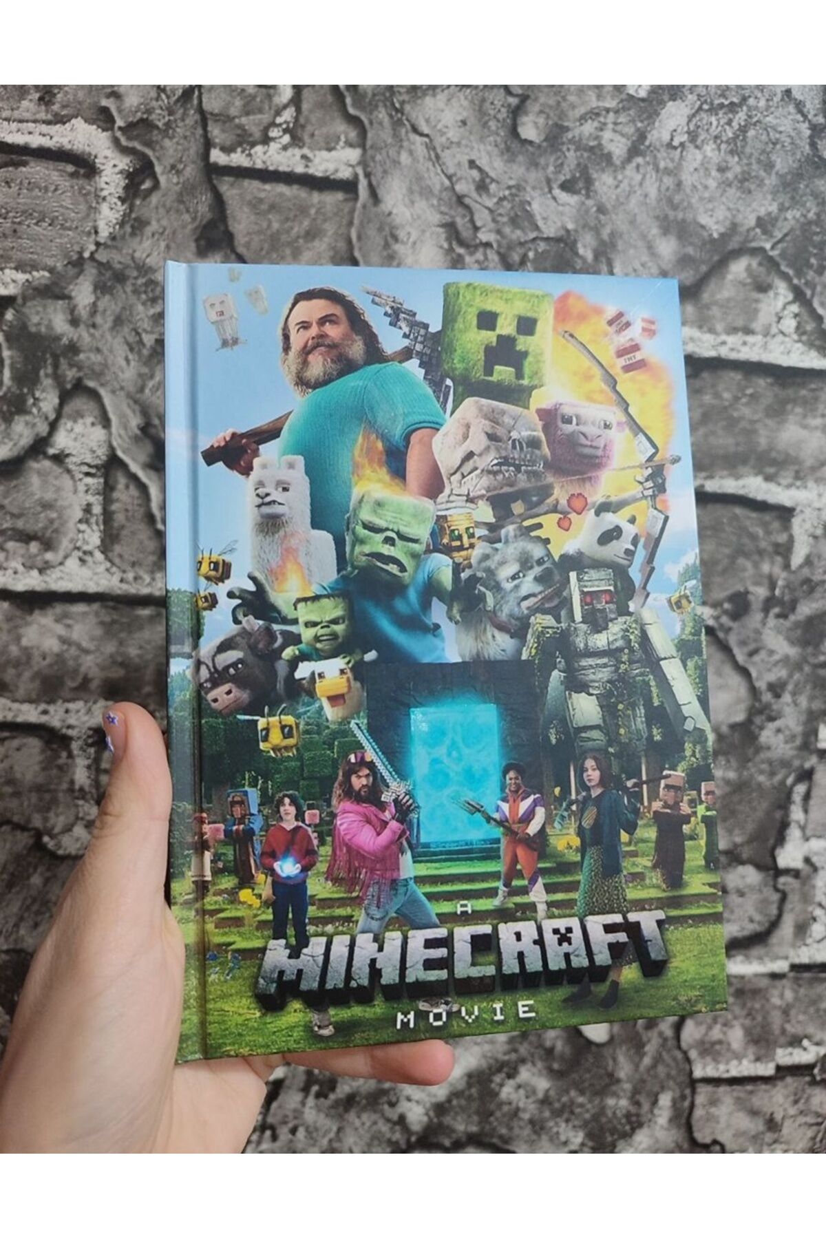 Minecraft Sert Kapak Çizgili 80 Yaprak Defter A5 Boyutu