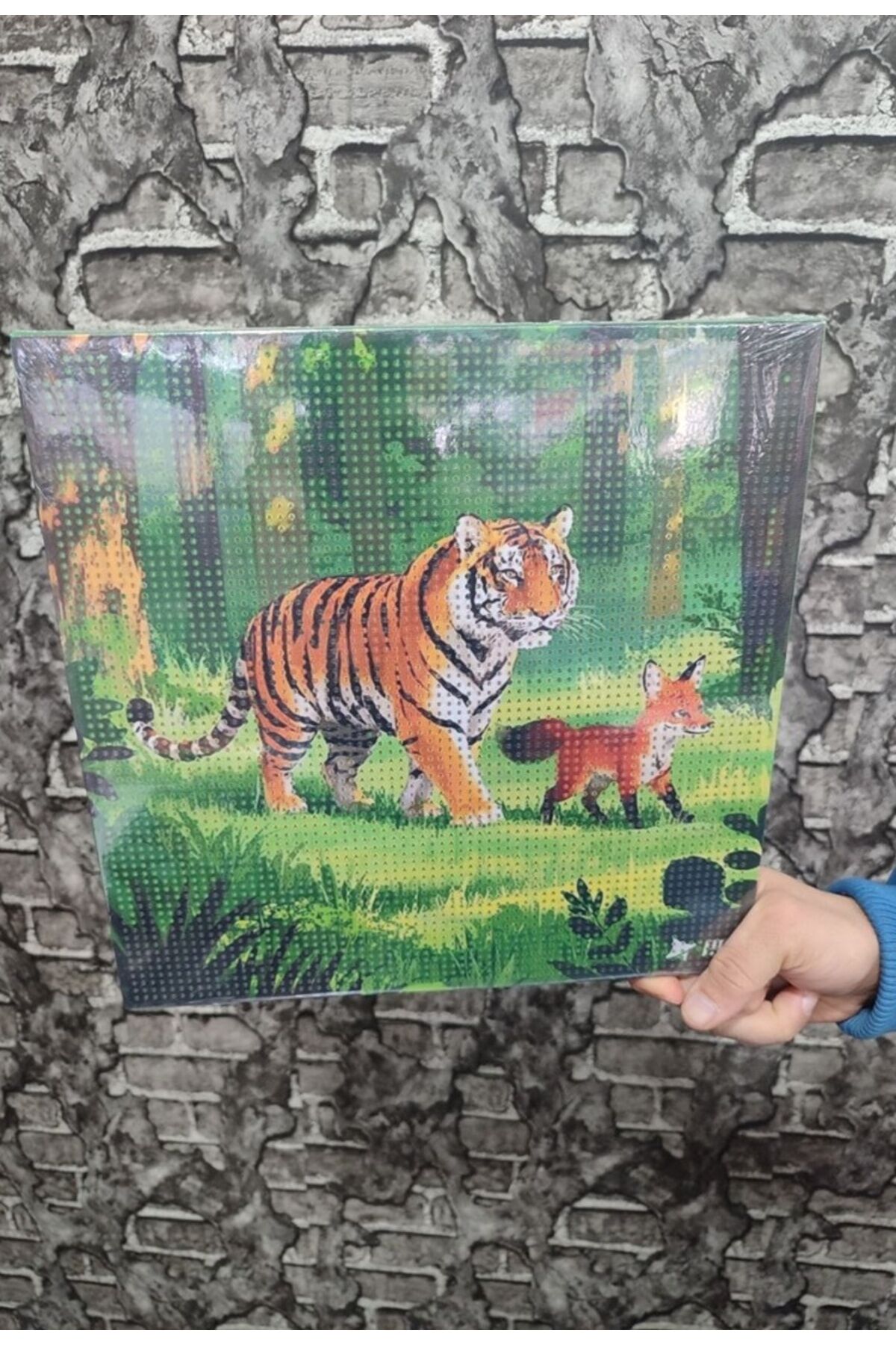 Kaplan&Tilki Tuval Elmas Dizme Seti 30x30 cm 1 ADET