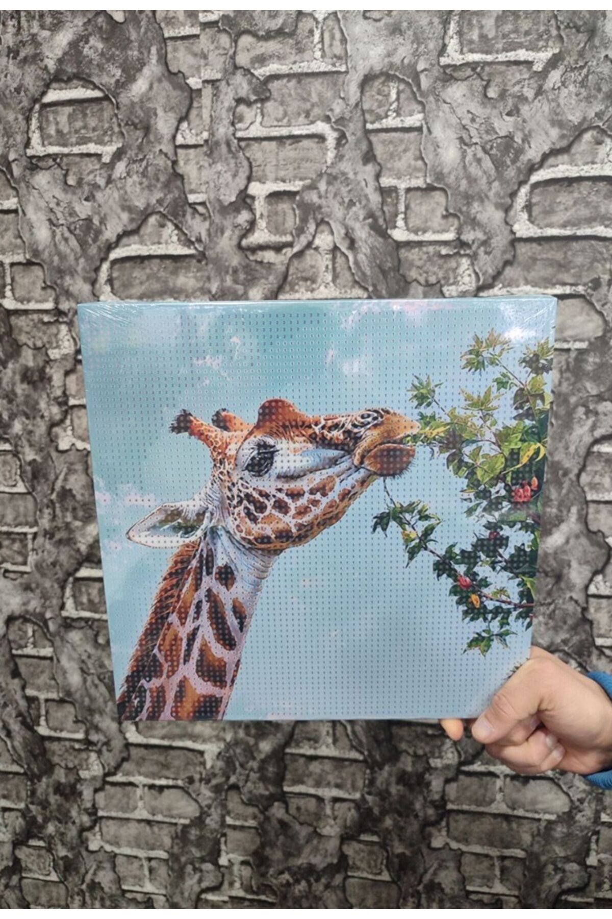 Zürafa Tuval Elmas Dizme Seti 30x30 cm 1 ADET
