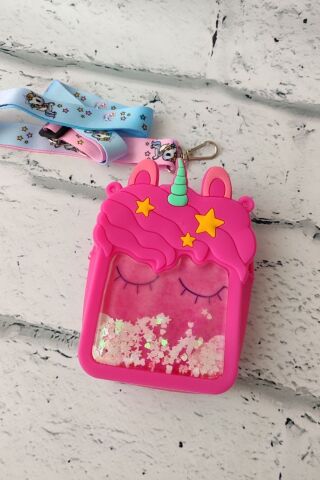 Minnie Mouse Unicorn Çilek Tavşan Batman Spiderman Gökkuşağı Çocuk Çantası Silikon Çanta Sarı-Pembe - Tek Ebat